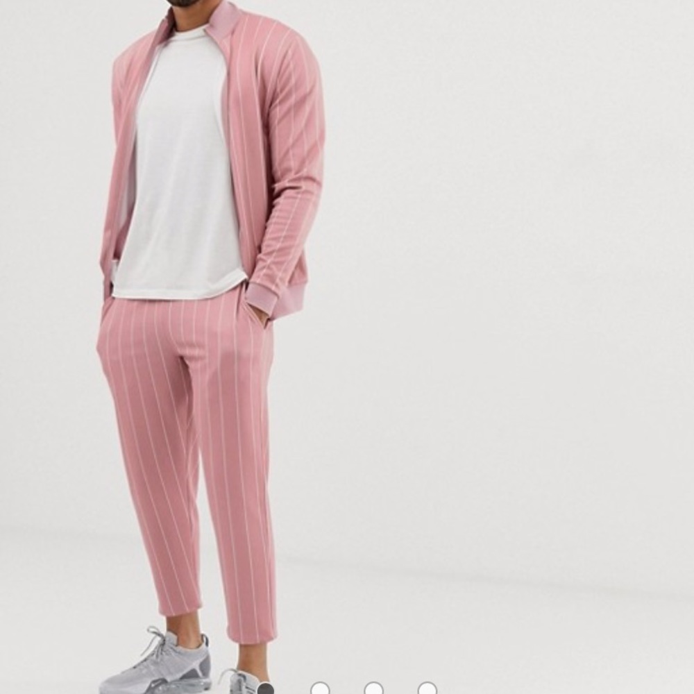 ASOS tracksuit  jacket/tapered cropped sweatpants
